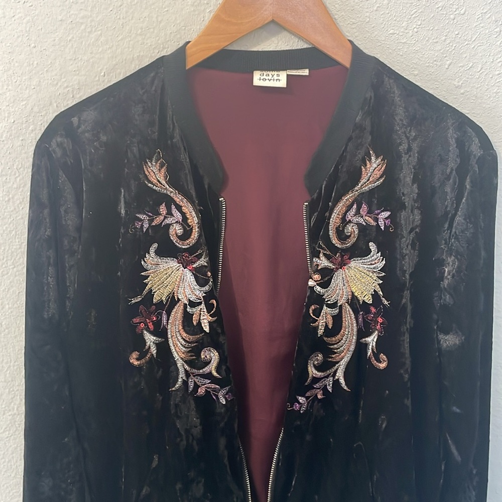 Velvet Embroidered Jacket - Picture 5 of 5